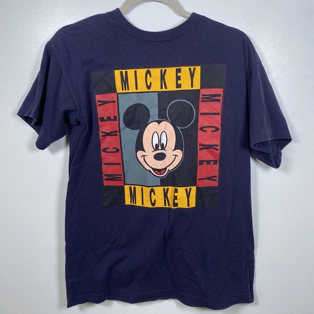 Vintage 90s Mickey Unlimited White Mickey Mouse Square‎ Logo Adult Size Medium